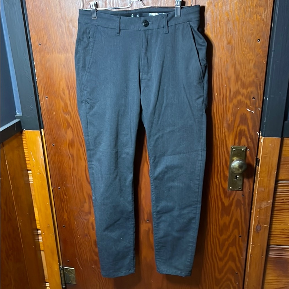Gray Dress Pants with Relaxed Fit and Full Length